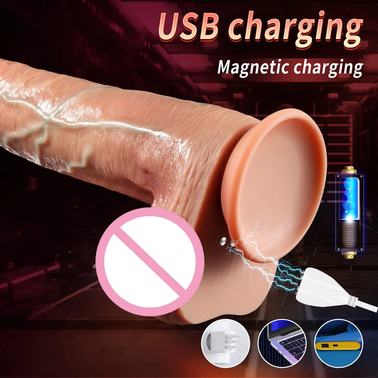 NEW Arrivals 26,5cm Super Long Telescopic Dildo Vibrator Huge Penis Anal Thrusting Realistic Dildos Anal Plug Stimulation Dick Sex Toys For Women Endless Pleasure Adults Sex Store Products