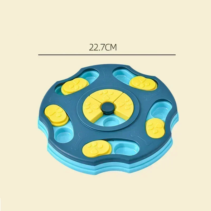 NEW Blue/Red Color Dog IQ Test Intelligent Puzzle Toys Slow Feeder Interactive Increase Puppy IQ Food Dispenser Slowly Eating Non-Slip Bowl Pet Cat Dogs Training Game