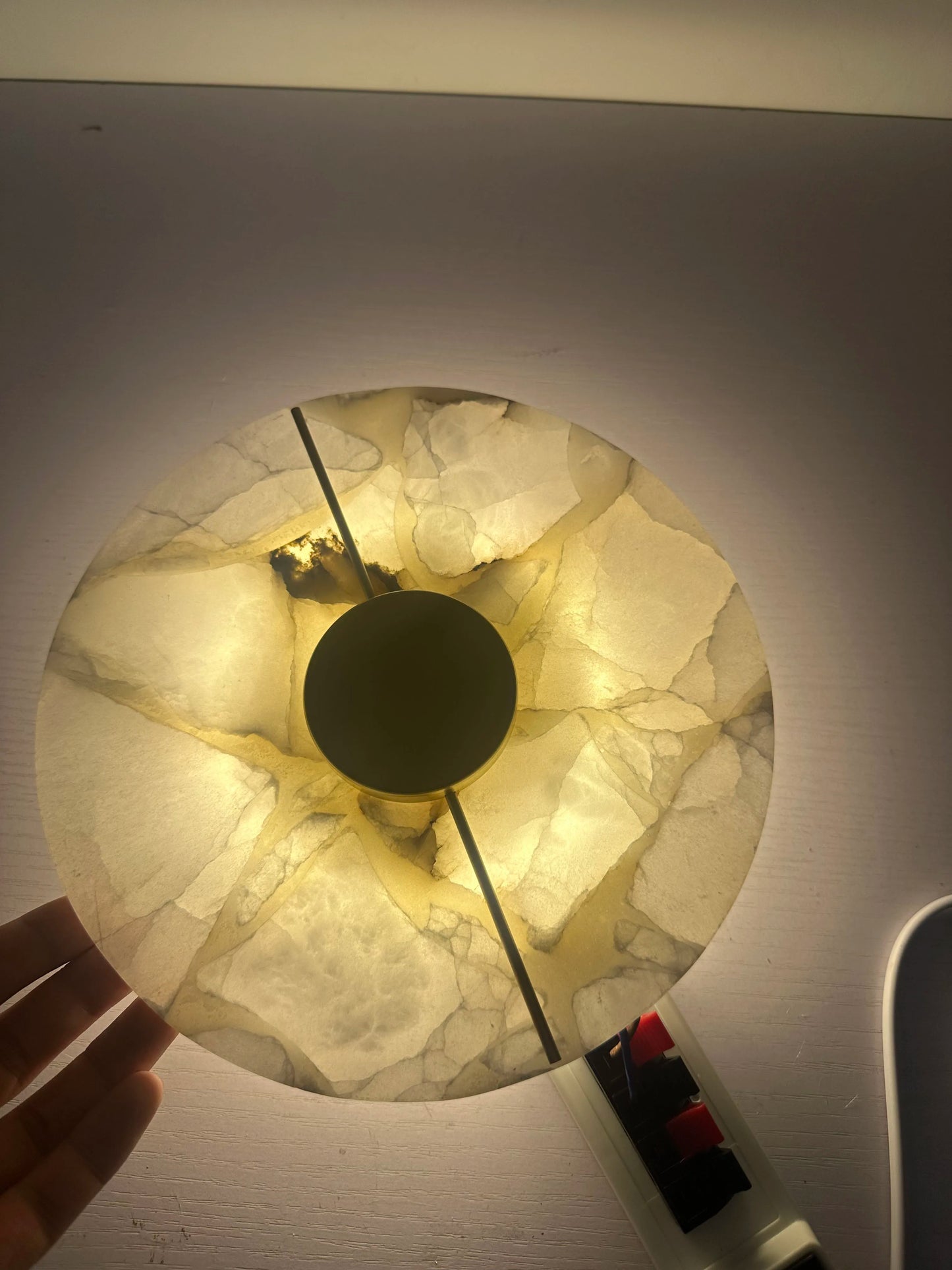 Modern Luxury Creative Marble Wall Light - Alabaster Marble Wall Sconce for Bedroom Bedside Living Room Aisle Indoor Decor