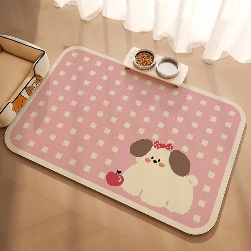 Pet Supplies Mat Domestic Cat Dog Feeding Mat Pet Placemat For Food Water Bowl With Waterproof Quick-Drying Floor Mat Pet Supplies