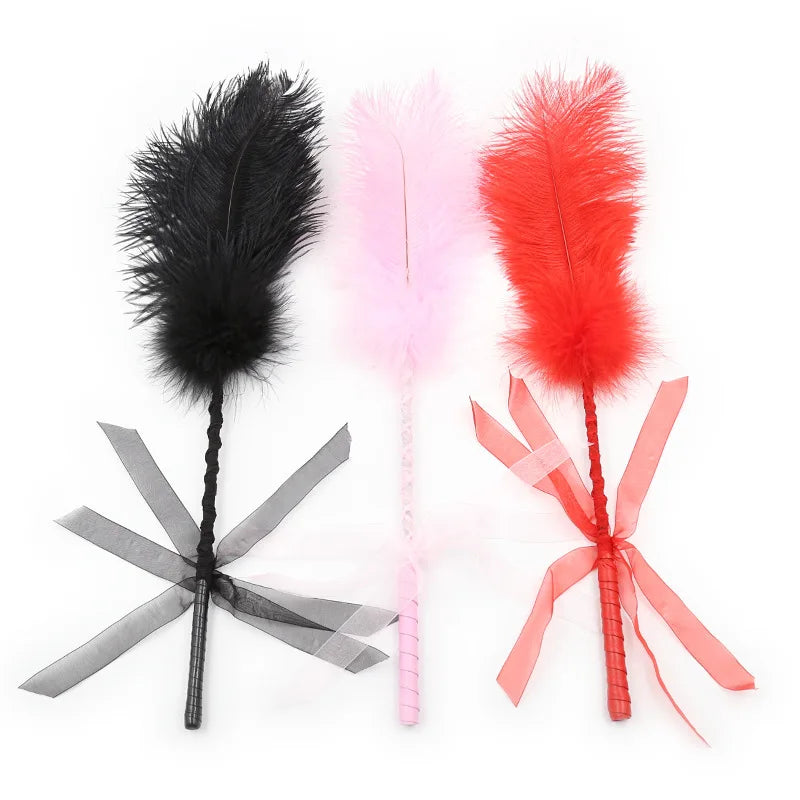 SM Adult Fun Products  Couple Flirtation  Ostrich Feather Stick  Party Club  Performance Props