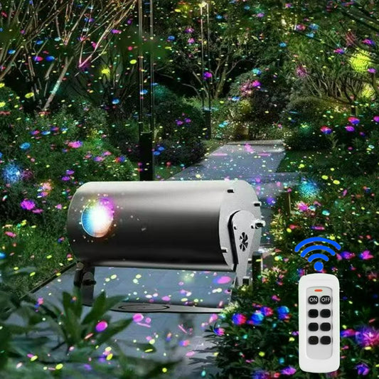 For Home Villa Dynamic Colorful Firefly Projection Lamp with Remote Control Light Adjustment Outdoor Waterproof Courtyard Lawn Garden Landscape Projector Lights System