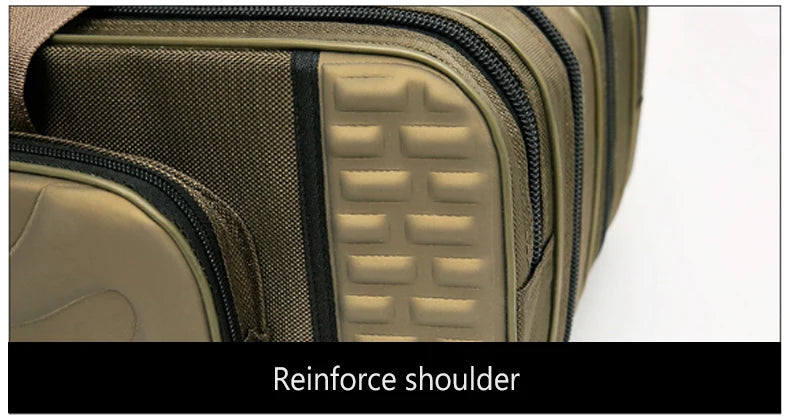 2/3/4 Layers Top Quality Multi-Functional Hard Spinning Fishing Rod Bag Carrier 2/3/4 Layers 80CM-130CM Fishing Tackle Lures Carrying Bags 1680D Oxford Reel Gear Storage Case Organizer Fishing Tools Supplies