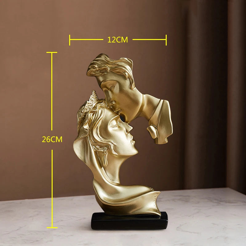 Home Decoration Luxury Accessories Feng Shui Gold Statuette Study Desk Ornaments Luxury Living Room Decoration Figurines Interior