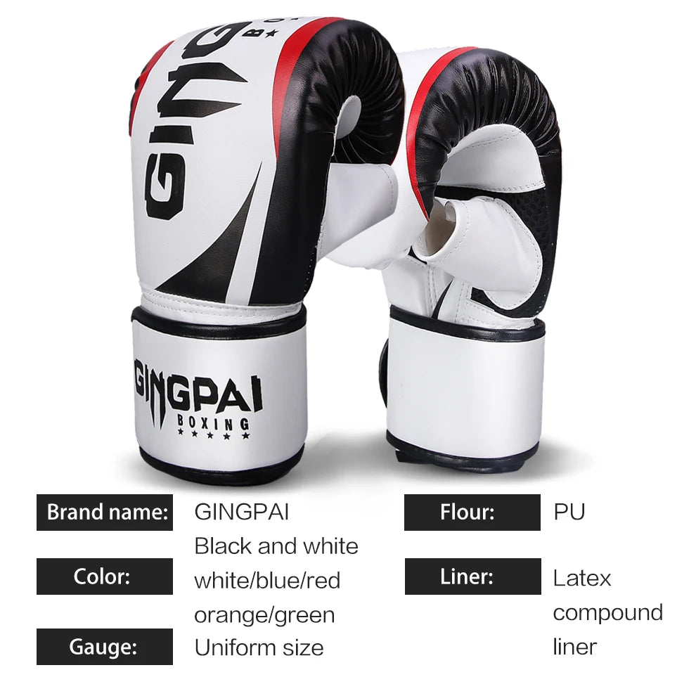Just Arrived Professional Boxing MMA Gloves for Men Women Kids Leather Boxing Gloves for Punching Bag, Kick Boxing, Muay Thai Fighting Gloves For Gym Training Boxing Practice Sports Tools Set