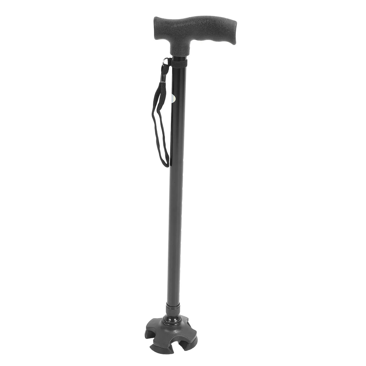 HOT SALE Walking Cane 10 Levels Adjustable Gears Adjustable Height Anti Slip Lightweight Retractable Senior Walking Stick with 4 Pronged Base for Mountaineering Hiking Travel Disability Tools