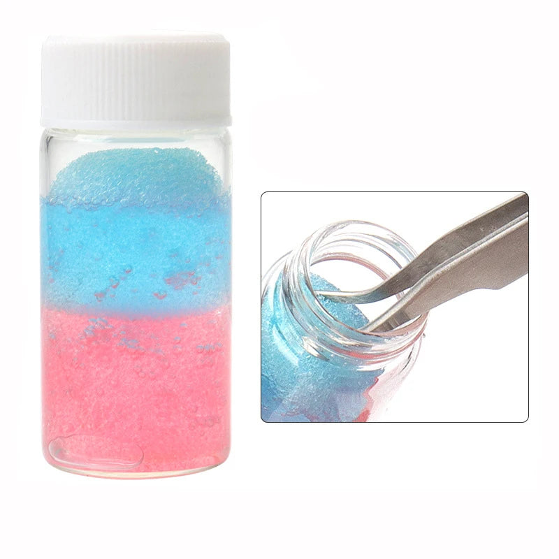 NEW Yellow Red Eyelash Tweezers Cleaner Lash Glue Extension Supplies Cleaning Sponge Eyelashes Glue Remover Tweezers Cleaner Makeup Tools