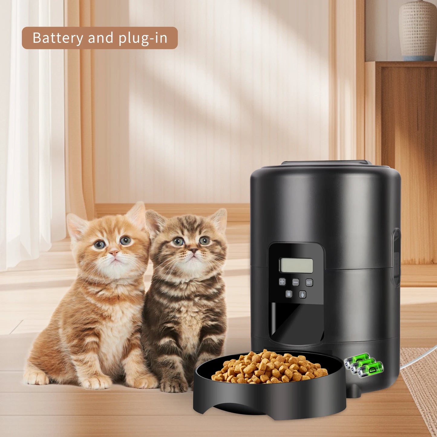 NEW Arrivals Wi-Fi + Camera Black/White Color 2L Pet Feeder Timing Smart Automatic Dog Pet Feeder For Cats Dog Button WIFI APP Camera Intelligent Dry Food Dispenser Dog Bowl Pets Supplies