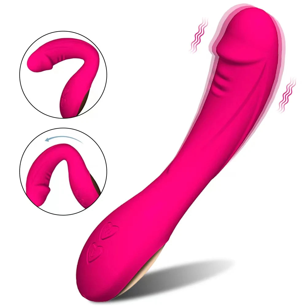 Dildo G-spot Vibrator for Women Powerful Vagina Clitoris Stimulator Soft Skin Feeling Sex Erotic Toys Products for Adults