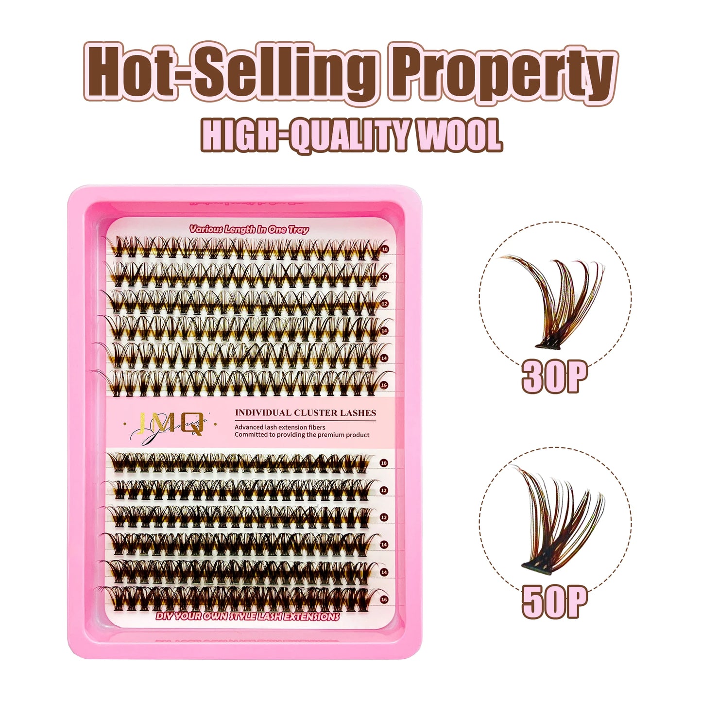 NEW  168 Fans Dry Cluster Lashes Cat Eye Lashes Invisible Band Premium Mink Manga Lash Clusters Women Cosmetic Accessories