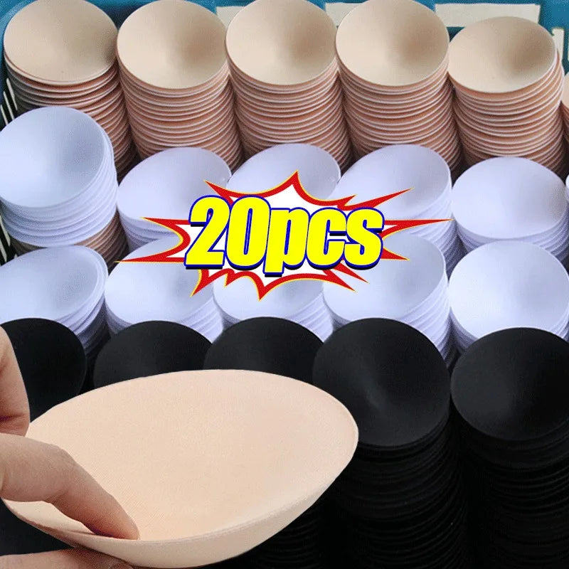 NEW Arrivals 10/20PCS Set Soft Bra Pads Inserts Removable Bra Pad for Women Breast Push Up Enhancer Bra Pad Sport Bras Cups Insert Bikini Swimsuit Breast Covers