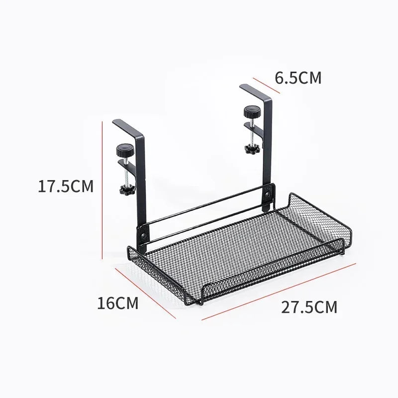 NEW Under Desk S-Large Cable Storage Rack No Drill Steel Desk Cable Organizers Wire Management Tray Cable Rack Storage Under The Office Desk Home Office Electronics Tools Accessories