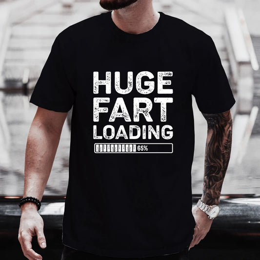 NEW Arrivals S-4XL Plus Size *I Love to Fart- Huge Fart Loading* Women Men's T-Shirt  Tee Joke Gag Gifts Summer Streetwear Clothes Short Sleeve Tees Funny Graphic Tops