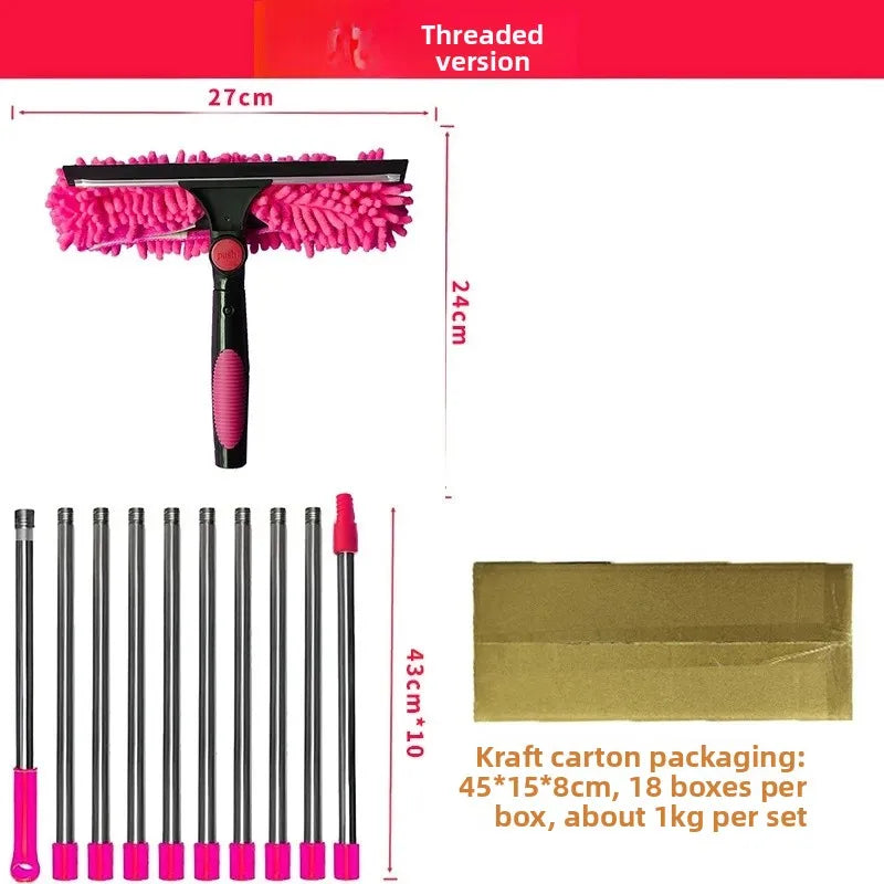 NEW Arrivals Two-In-One Set Window Cleaning Scraper Glass Cleaner Double-Sided High-Rise Window Cleaning Professional Household Goods Home Office Cleaning Tools Sets