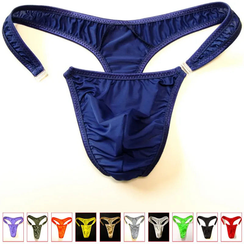 Hot M/L/XL Translucent Men  Nylon Thongs Men Sexy Button Bikini Briefs Gay G-string/Jocks/Tanga/T-back gay underwear