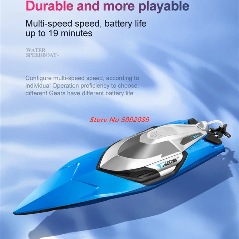 NEW Set 70KM/H High Speed 50CM Big 200M with Remote Control + 3 Batteries Ship Boat Rowing Waterproof Capsize Reset RC Racing Boat Speedboat Add Carry Bag Adults Kids Water Sports Supplies