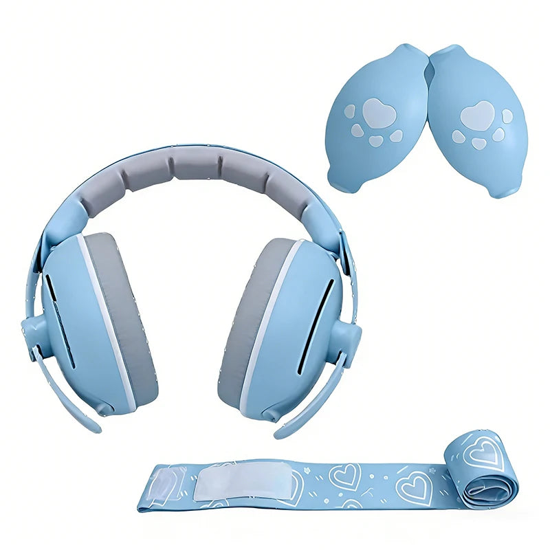 2 in 1 4 PCS Set PC Baby Infants Ear Protection Noise Cancelling Headphones for Babies Toddler , 2-in-1 Baby Ear Protection, Baby Travel Essentials for Outdoor Travel Sport Events Earmuffs Baby Care Supplies