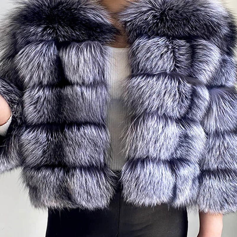 NEW Luxurious Women Ladies Real Fox Fur Shawl Vest Jacket Fluffy Fur Cape Natural Fur Poncho Fur Lady Scarf Wrap Coat Shawl Evening  Wedding Party Winter Clothes Supplies Female Fashion Clothing Accessories Products