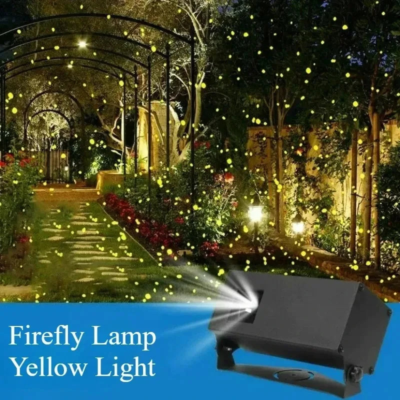 For Home Villa Dynamic Colorful Firefly Projection Lamp with Remote Control Light Adjustment Outdoor Waterproof Courtyard Lawn Garden Landscape Projector Lights System