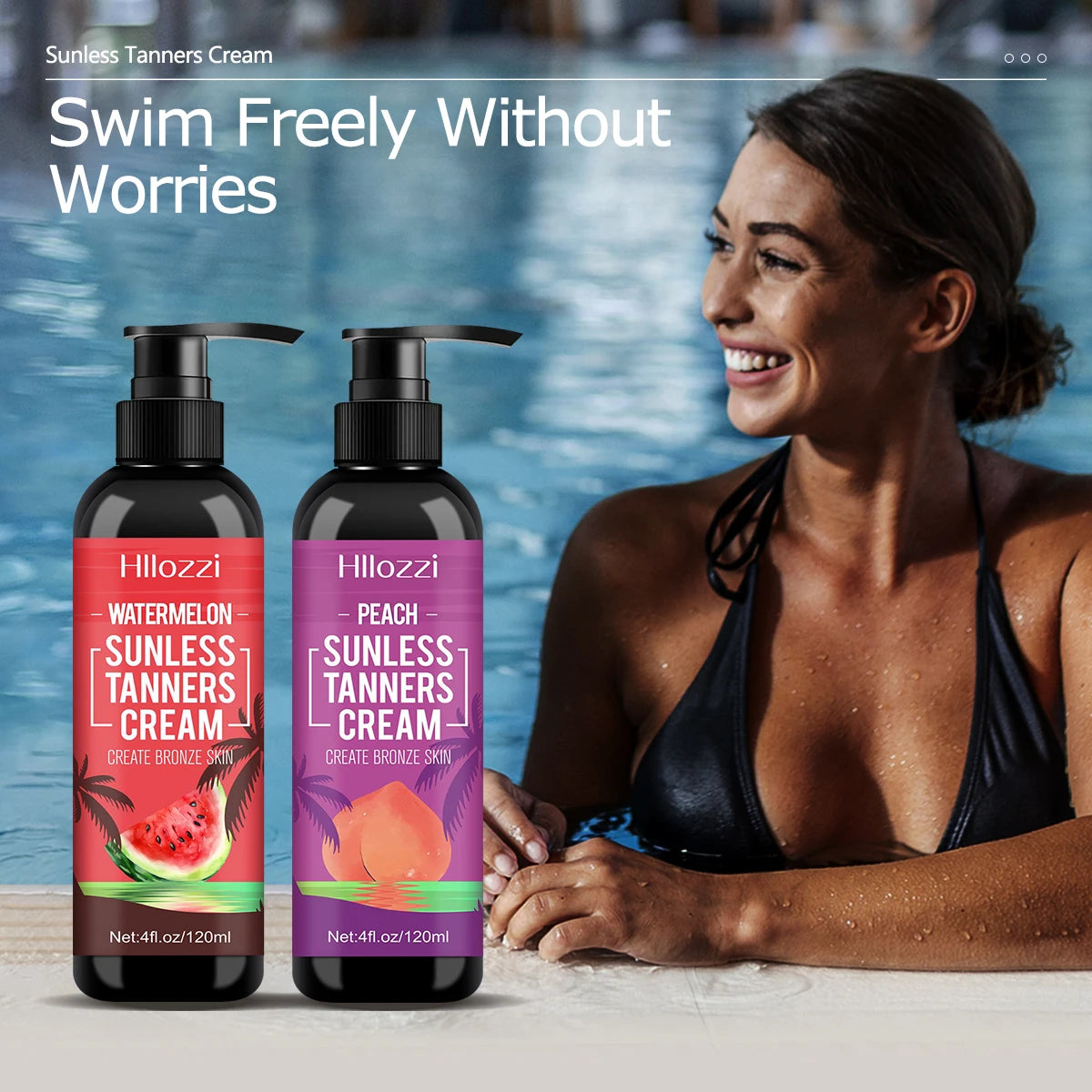 120ml Summer 4fl.Oz Tanning Lotion Can Hydrate and Moisturize, Quickly Tan, Beach Sun Protection Present Bronze Color, Make Skin Moisturized and Shiny Women Skin Care Supplies Korean Products