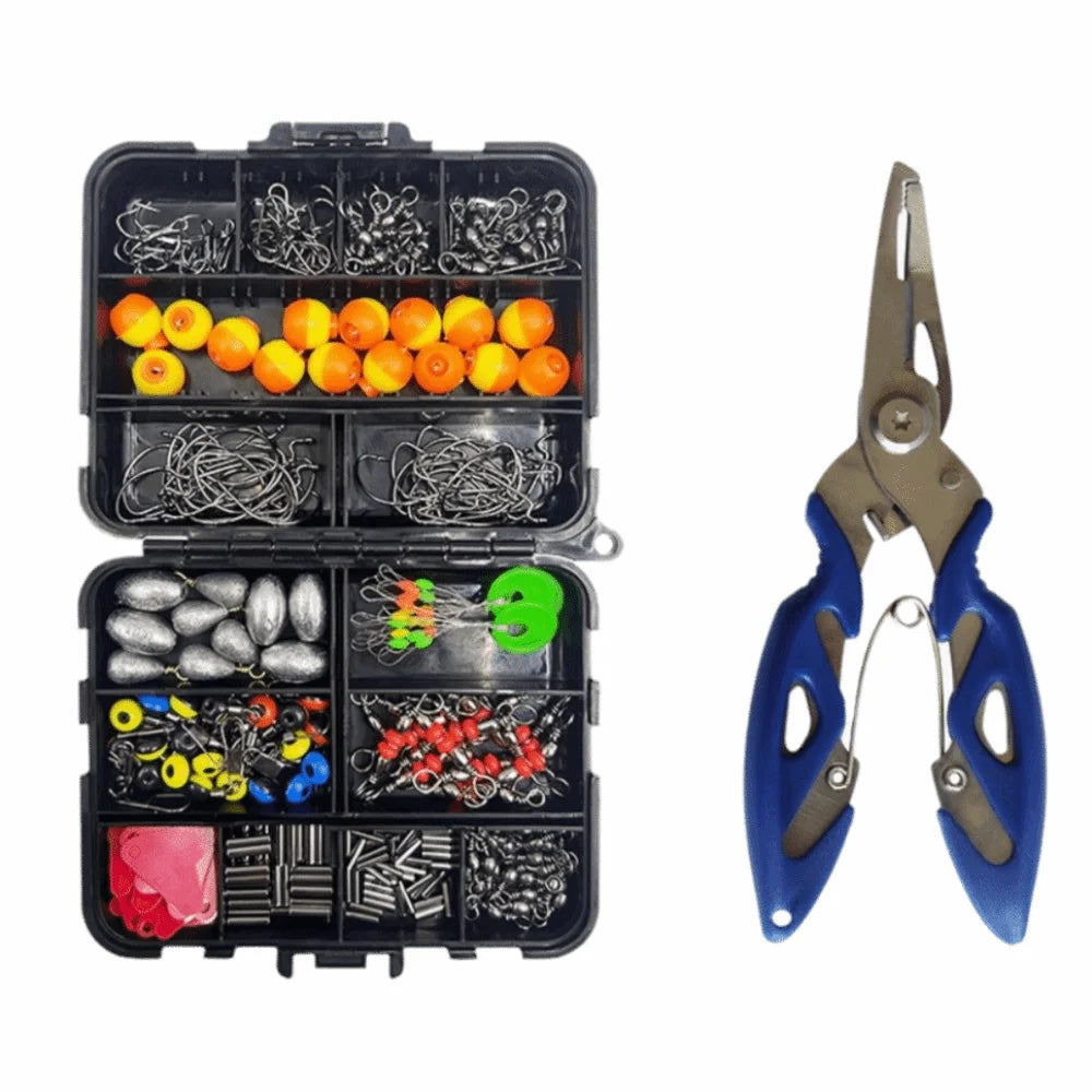 Just Arrived 265 PCS Set Sphere Floats Fishing Tackle Kit Crank Hooks Carp Fishing Parts Kit with Box Lures  Bait Set Lake River Professional Fishing Accessories