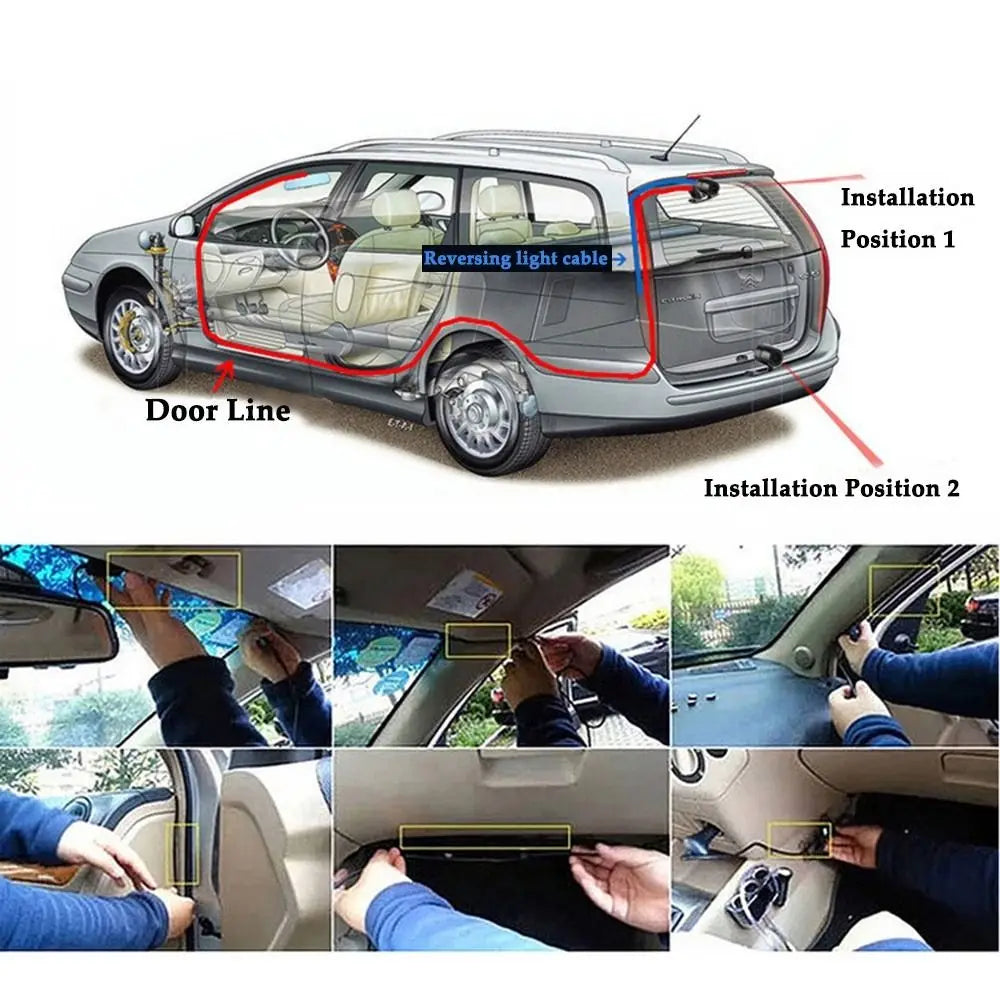 New 1080P 3-Lens Dash Cam Full HD 170° Wide Angle Car DVR Recorder G-Sensor Rear Camera for Car