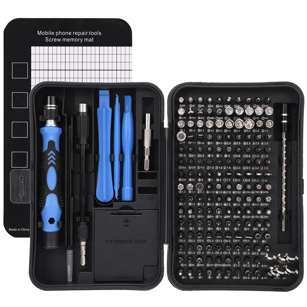 NEW Arrivals 170PCS In 1 Set Precision Screwdriver Set Magnetic Screw Driver Bits Torx Hex Bits iPhone Computer TV Mobile Phone Laptop Tablets Drone Professional Handle Repair Tool Kit