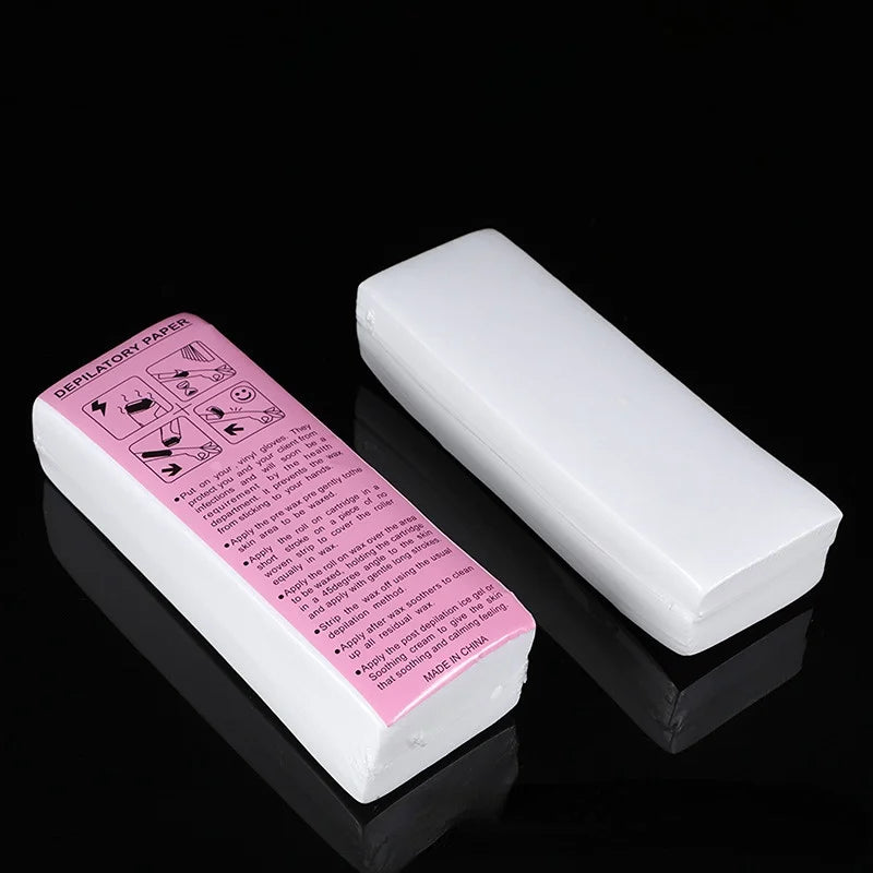 100pcs Women Men Hair Removal Wax Paper Nonwoven High Quality Body Leg Arm Hair Removal Epilator Wax Strip Paper Roll
