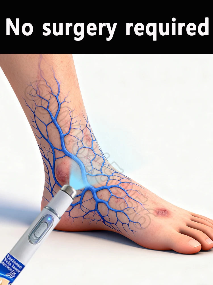 1/2 PCS Set No Surgery Require Blood Circulation  Varicose Veins, Ulcers Laser Treatment Blue Lights Therapy Pointer for Sedentary Lifestyle Health Care Supplies