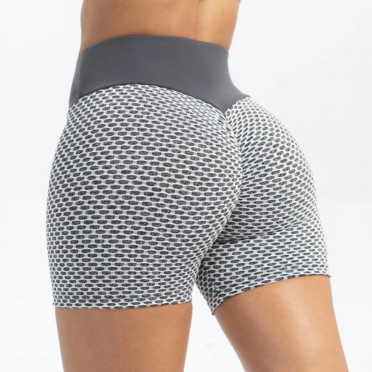NEW Arrivals UK Size Black/Gray Color Women Sports Short Yoga Legging Shorts Squat Proof High Waist Fitness Tight Shorts Quick Drying Cycling Workout Girls Gym Shorts
