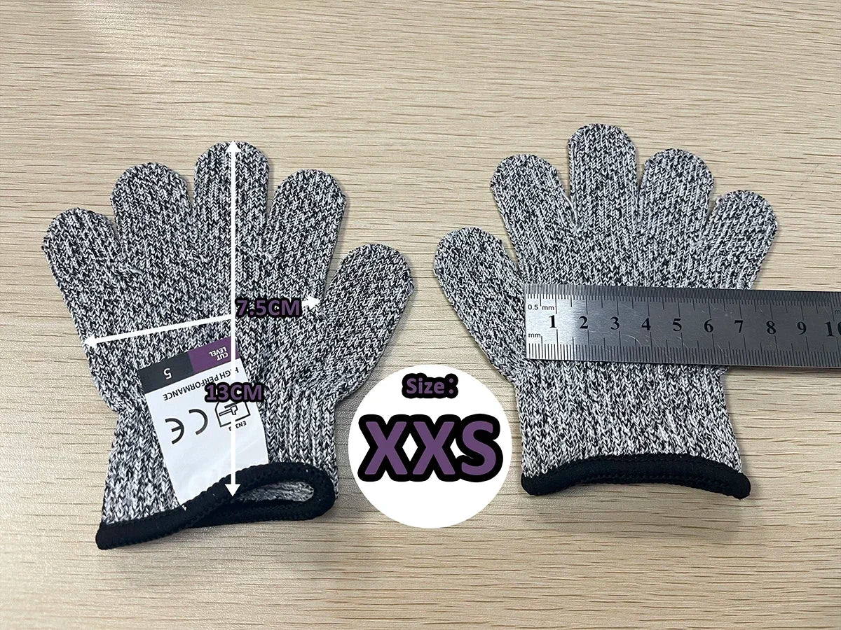 NEW Arrivals XXS-XL Size Level 5 Safety Anti Cut Gloves High-Strength Industry Kitchen Gardening Anti-Scratch Anti-Cut Glass Cutting Multi-Purpose Top Quality Class 5 Gloves