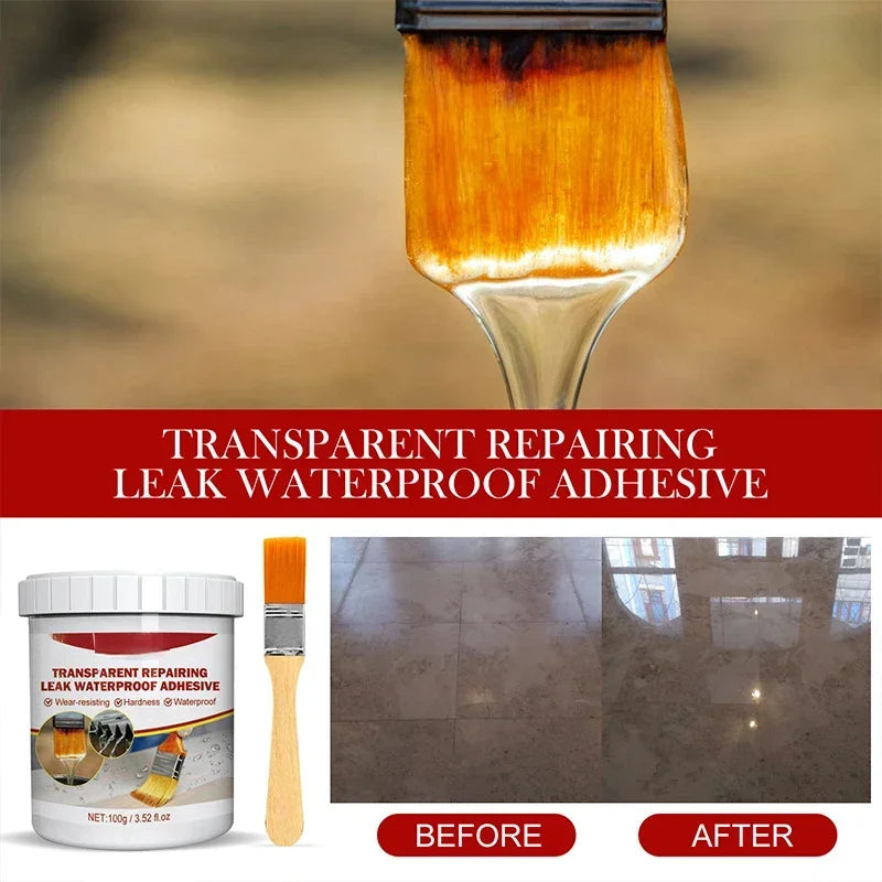 1-10 PCS Set Invisible Waterproof Agent Strong Transparent Sealing Coating Repairing Antileak Glue Invisible Paste Glue With Brush 100-1000g