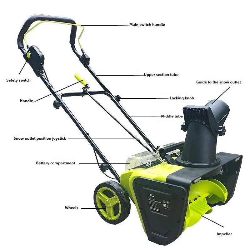 NEW Arrivals Electric Snow Plow Household Snow Courtyard Clearing Small Road Property Community Multi-Functional Hand Push Plow Artifact Thrower