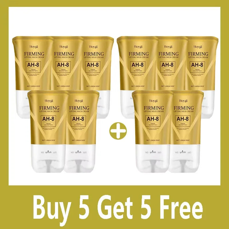 Buy 5 Get 5 Free Neck Wrinkle Korean Cream Neck Massage Roller Applicator Whitening Firming Moisturizing Fade Lines Rejuvenation Chin Neck Care Products