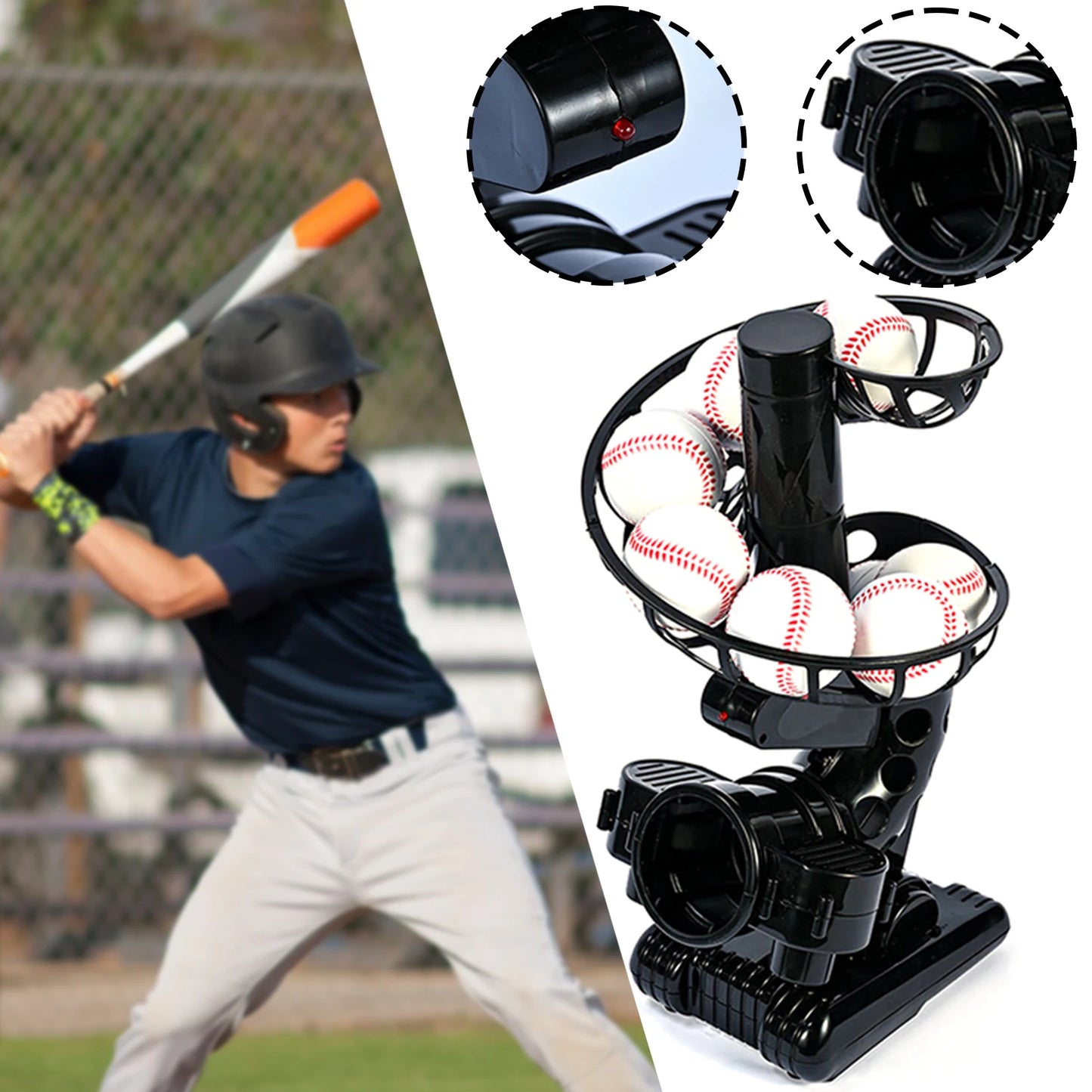 NEW Pitching Robot Machine For Tennis Baseball Portable Lightweight Automatic Ball Throwing Pitching Machine For Tennis  Baseball Training