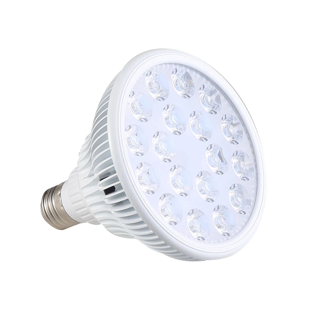 54W Red LED Light Therapy Bulb 630nm 660nm 810nm 830nm 850nm Infrared Light Bulb E27 Red Light Women Skin Care Supplies