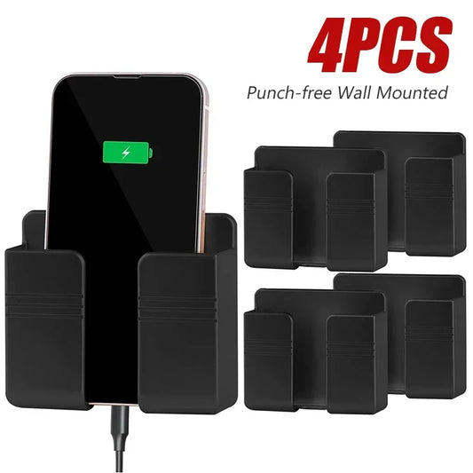 NEW Arrivals 4PCS Set 3 Colors Hanging Organizers Charging Stand Things for the Home Multifunction Kitchen Storage & Organization Remote Control Smarts Phone Wall Mounted Holder Sets