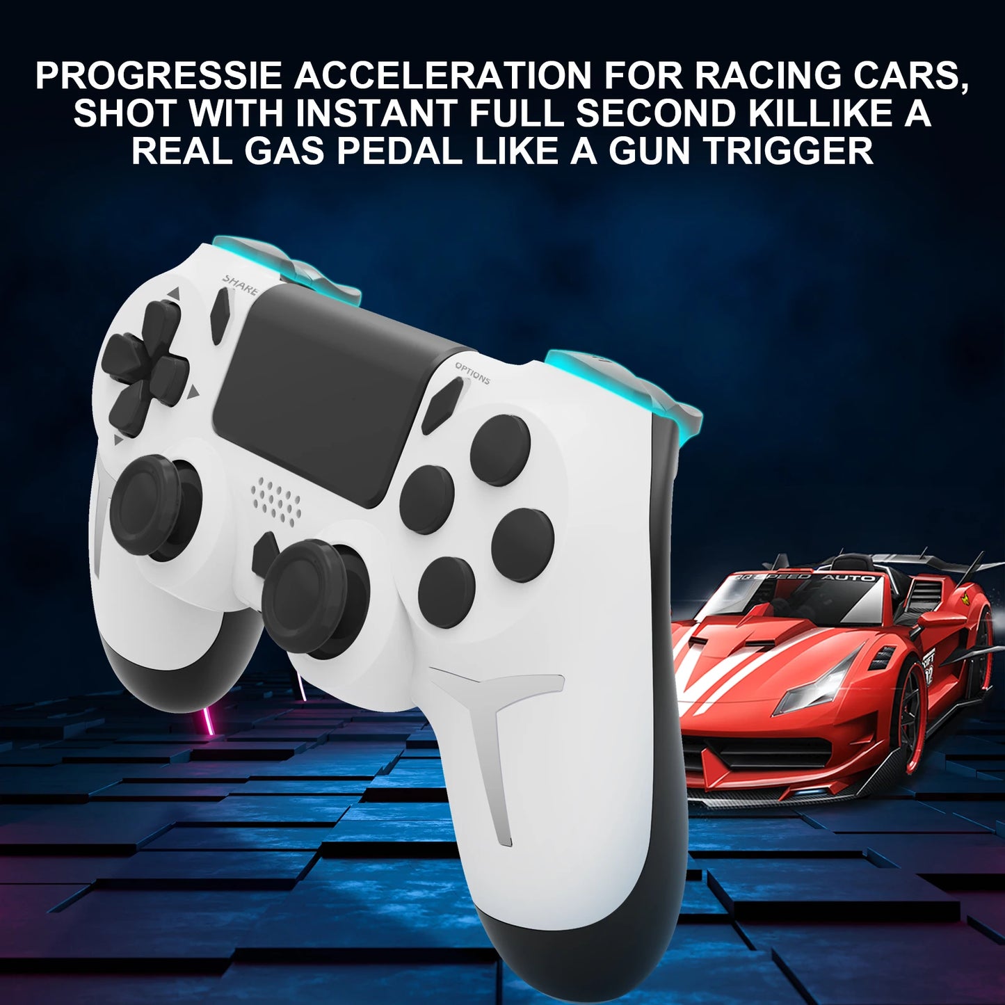 NEW Black/White Color 6-Axis Gyroscope Dual Vibration With touch pad Wireless Gamepad Bluetooth Controller For PS4 PS3 Console Computer PC