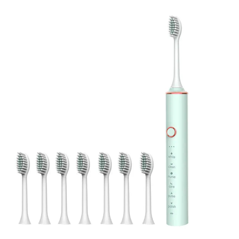 USB Fast Charging Sonic Electric Toothbrush + 8 Head + Box with Smart Timer Rechargeable Adult Toothbrush Set Includes Replacement Heads Women Men Oral Hygiene Supplies