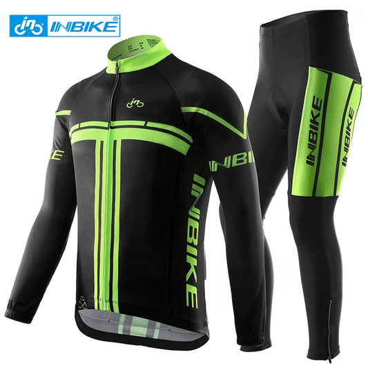 Men's Cycling Clothing Sets for Men Long Sleeve Spring Bicycle Sportswear Jersey Pants Man Running Mountain MTB Clothes