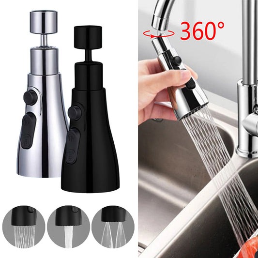 3 In 1 Kitchen Faucet Extender Universal 360° Rotate Pull Out Kitchen Sink Tap Multi-Mode Strong Flushing Booster Kitchen Accessories Home Washing Tools