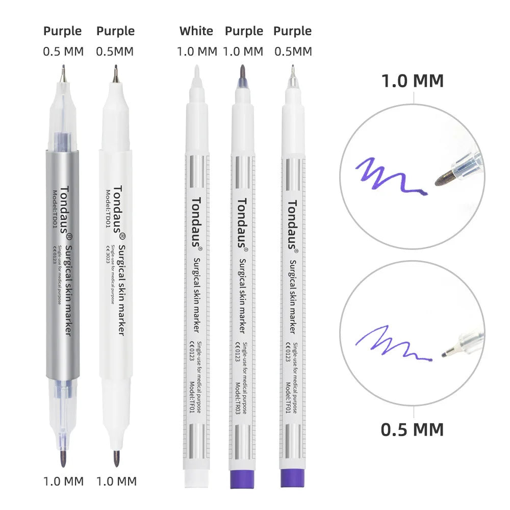 Tattoo Sterile Embroidery Marking Pen Surgical Eyebrow Mark Pen Waterproof White Floating Lip Line Positioning Pencil