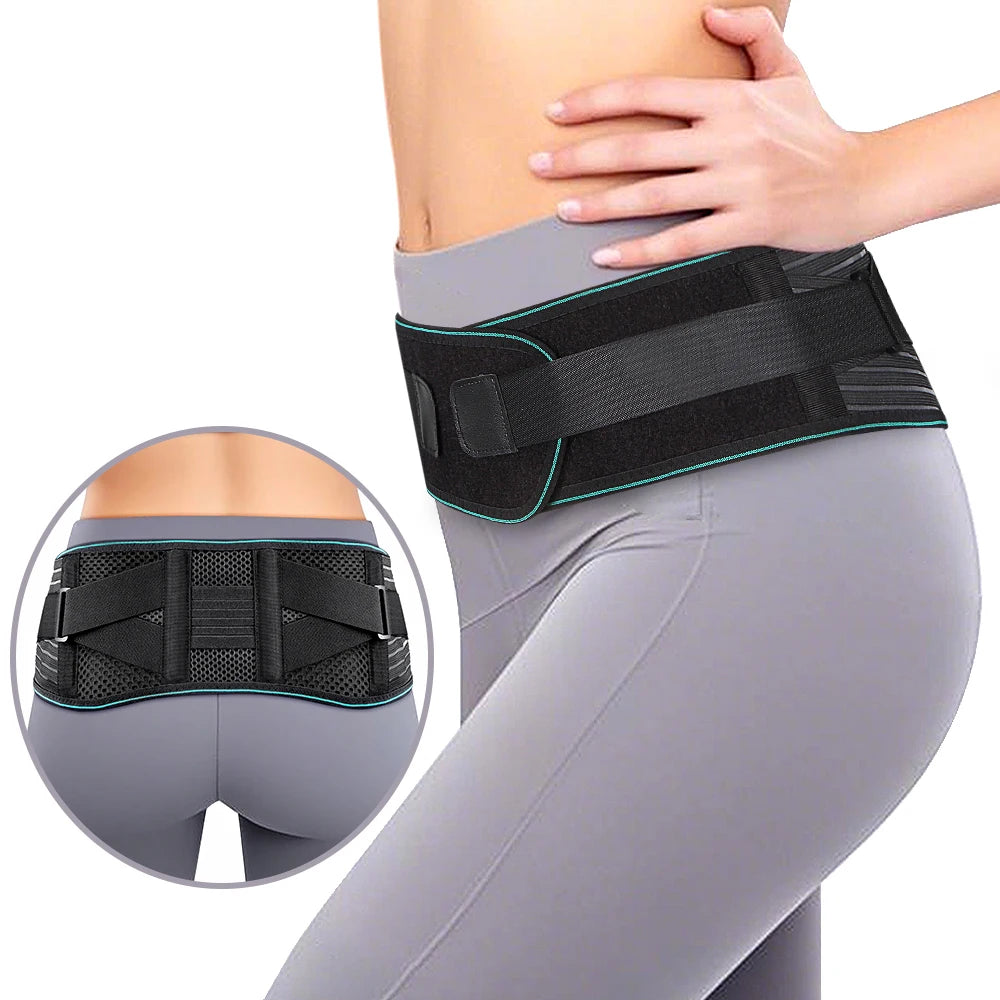 NEW Arrivals S-3XL Plus Size Hip Buttocks Lifting Lower Back Brace for Pain Relief, Adjustable Lumbar Support Belt for Sciatica, Breathable & Stabilizing with 4 Steel Stays Sports Belt