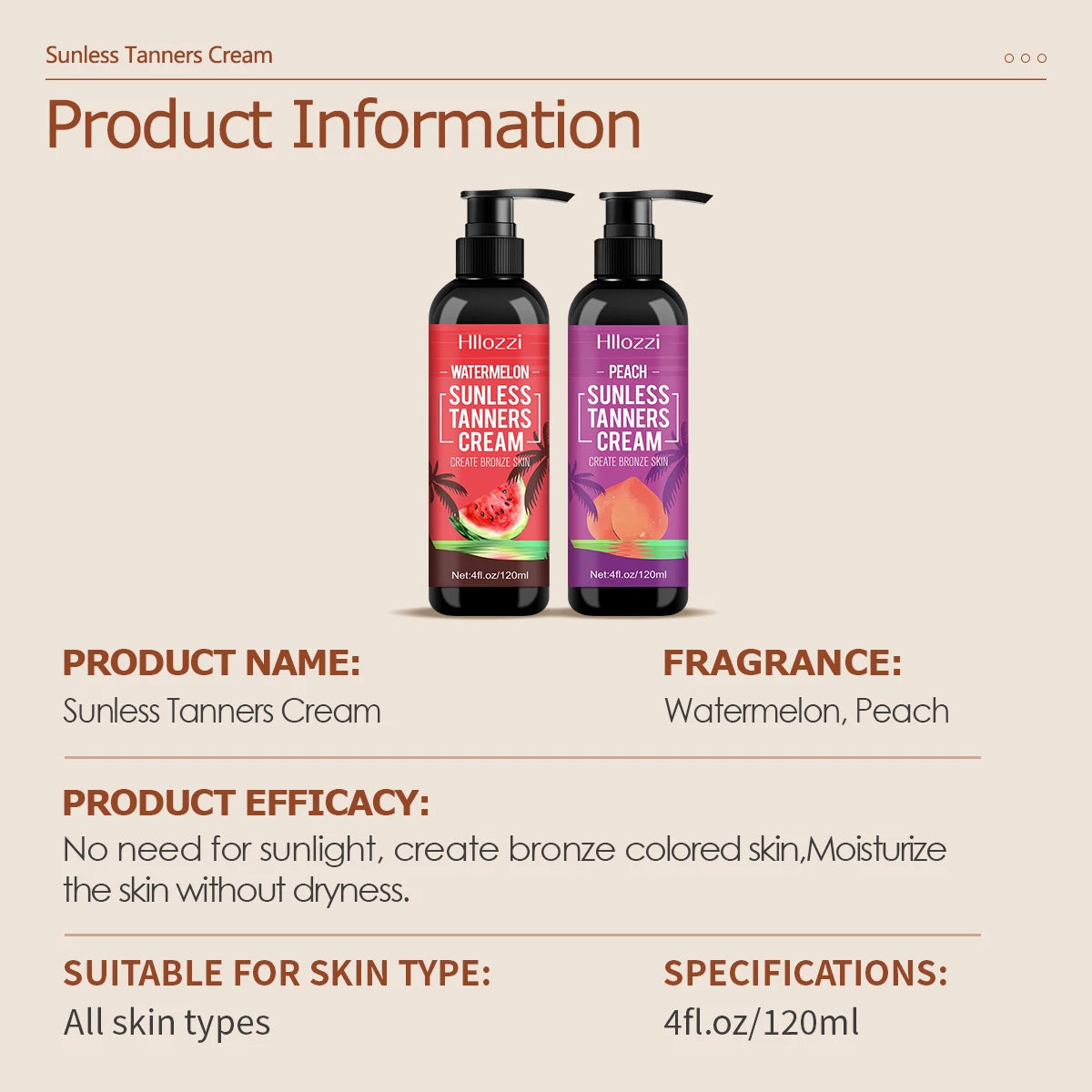 120ml Summer 4fl.Oz Tanning Lotion Can Hydrate and Moisturize, Quickly Tan, Beach Sun Protection Present Bronze Color, Make Skin Moisturized and Shiny Women Skin Care Supplies Korean Products