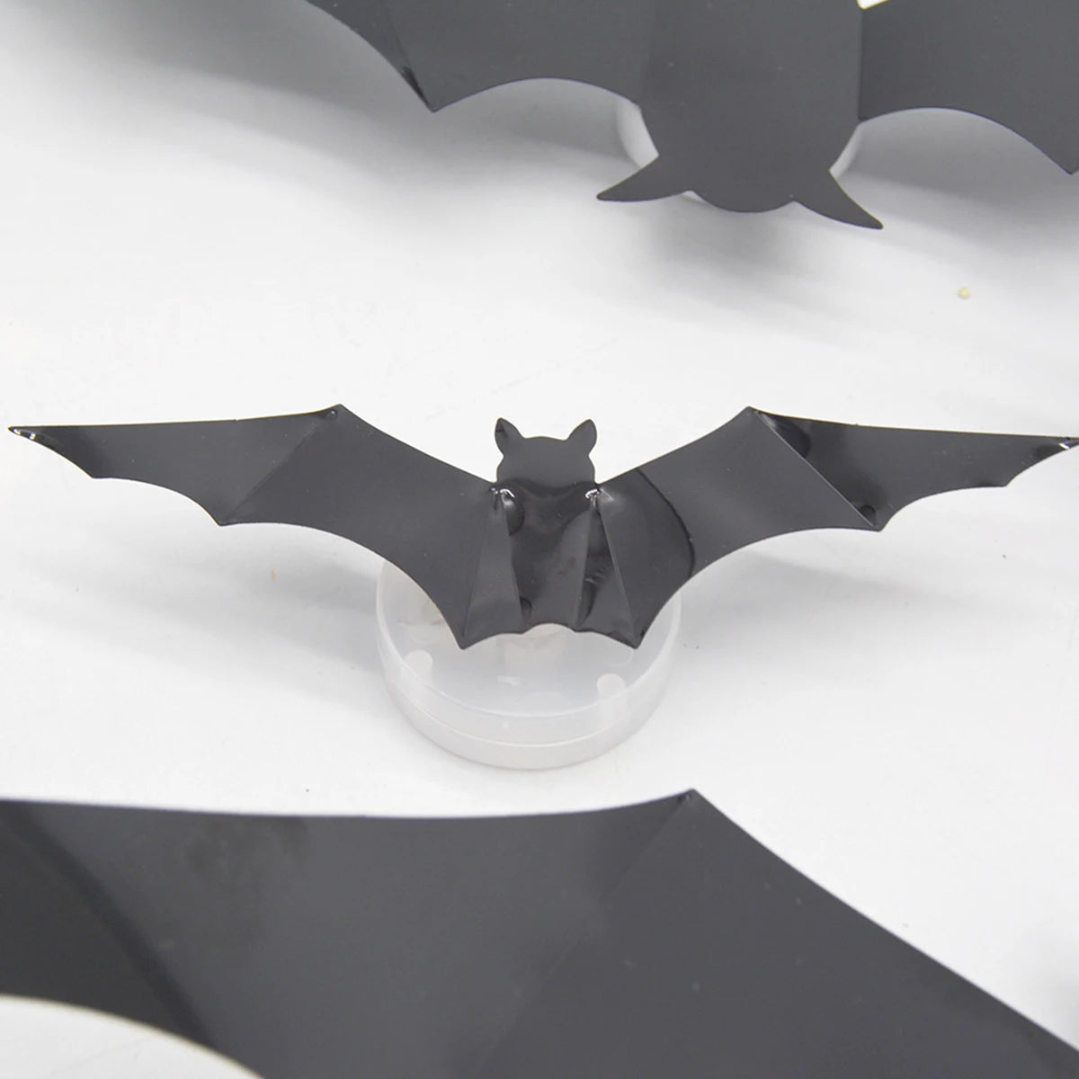 24pcs Halloween New Night LED Light Bat PET Stereoscopic Bat Festival Party Decoration LED Night Light Wall Decal