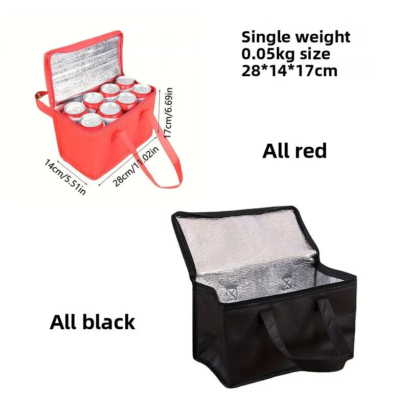 NEW 4 Colors Portable Lunch Cooler  Beer Delivery Bag Folding Insulation Picnic Ice Pack Food Tote Thermal Bag Drink Carrier Insulated Bags Outdoor Travel BBQ Picnic Accessories Camping Supplies