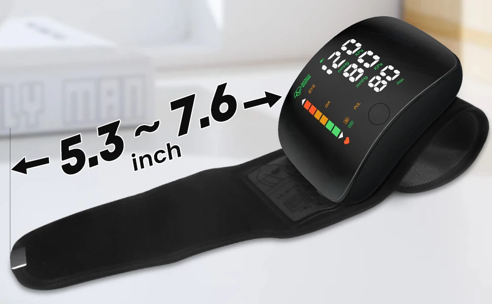 NEW Arrivals English Voice Digital Wrist Tonometer Medical Blood Pressure Monitor Heart Rate Sphygmomanometer Tensiometers Meter Cuff Women Men Health Care Supplies