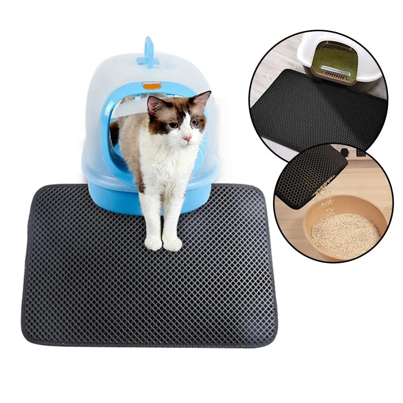 Pet Litter Mat Waterproof Double Layer Pet Litter Mat Non Slip Mat Washable Cat Mat Pet Supplies