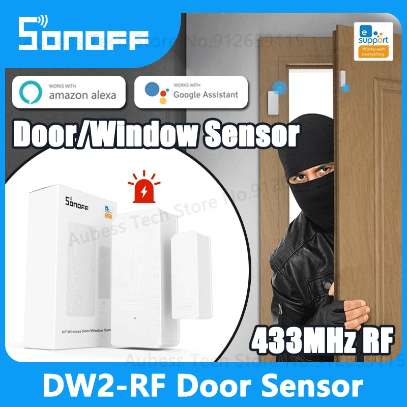 DW2 RF Wireless Door Window Sensor Detector Door Opening Sensor  App Smart Home Security Alexa Assistant