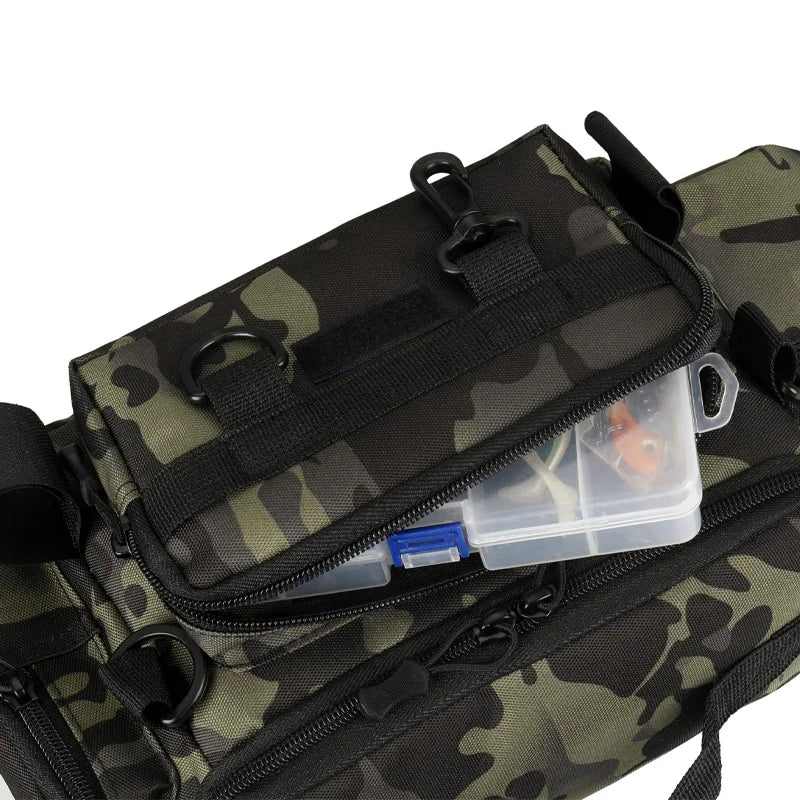 NEW Style Multi-Pockets Thickened Fishing Gear Top Quality Shoulder Bag Portable Fishing Rod Holder Bait Line Box Storage Outdoor Sports Bag Angling